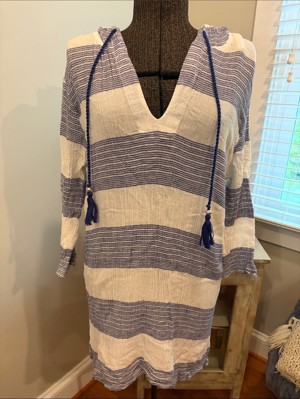 Spiaggia Dolce Gauzy Striped Beach Cover-Up –Small